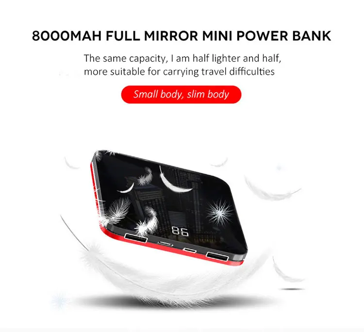Qi Wireless Portable Charger, Wireless Charging Power Bank 8000mAh with LED Digital Display External Battery Pack for iPhone - ANKUX.COM