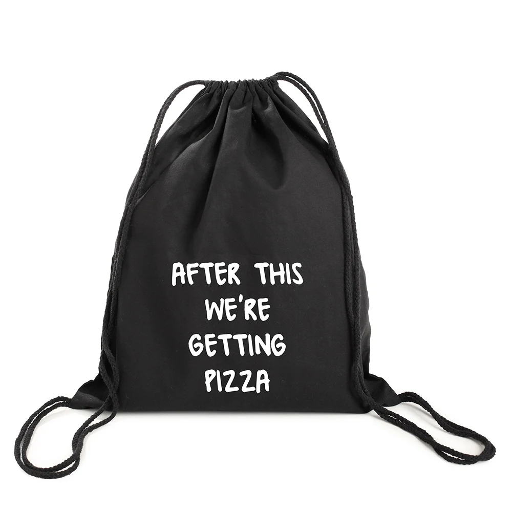 canvas gym drawstring bag