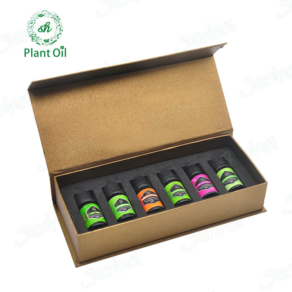 

private label bulk 10ml pure natural aromatherapy Gift lemongrass tea tree eucalyptus peppermint essential oil set