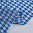 Good quality plain woven cationic polyester check plaid chiffon fabric