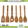 Wholesale Heat Resistant Anti-Bacterial Natural Material Wooden Bamboo Kitchen Utensils Set