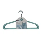 2019 Amazon Customized Packing Card Colored Cheap Plastic Non Slip Flocked Velvet Suit Cloth Hanger