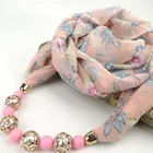 Top Quality Solid Color Design Jewelry Pendant Scarf For Women