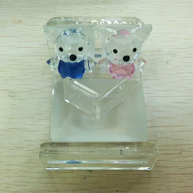home decoration gifts lovely crystal bear figurine