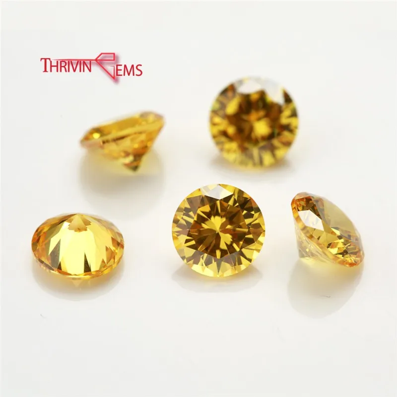 

Thriving Gems hot selling cz stone round brilliant cut colored zirconia