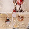 New holiday decorations supplies Christmas lights wood figurines pendant Christmas tree decoration small pendants ornaments