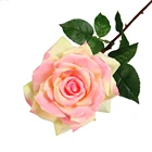 Hand painting 25" High Simulation Long Stem Artificial Silk Roses