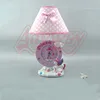 Modern simple design cartoon princess unicorn clock table lamp