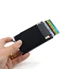 Aluminum Wallet With Back Pouch ID Card Holder RFID Protection Mini Metal Automatic Pop up Credit Card Case