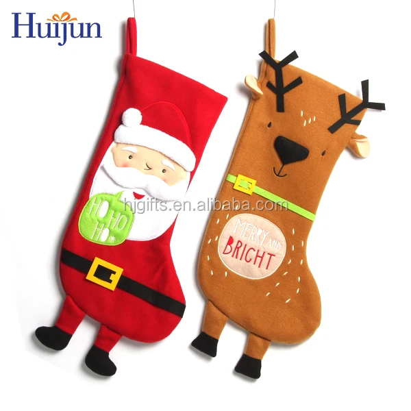 hot sell hanging ornaments cartoon decoration christmas stocking