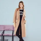 Supply Long Sleeve Camel Wool Winter Warm Trench Coat Pocket For Womens