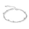 kids jewelry S925 sterling silver mini beads triple chain wrap bracelet forbirthday gifts