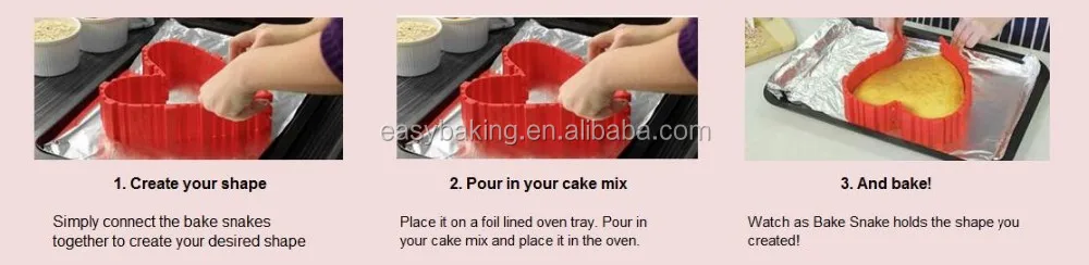 How to use bottomless bake snake silicone cake mold.jpg