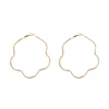 Yiwu Fancy Design Abstract Geometric Hoop Earrings Factory China Gold Plated Blank Costume Jewelry Earring