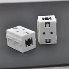 NiZn Magnet Clip-on EMI Cable Ferrite Core For 10mm Line Cables With White Plastic Case