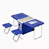 28L Foldable trolley table ice box with stools for outdoor picnic camping wheeled Ice Chest PU Insulated Cooler Box