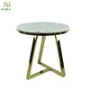 Home furniture custom made Gold Chromed marble coffee table