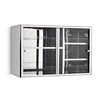 Sliding door with clear glass kitchen stainless steel storage cabinet