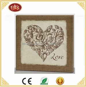 decoration gift for valentines day led canvas print wall art