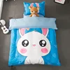 Custom 100% polyester kids cartoon masha and bear rabbit printed duvetquilt cover bedding