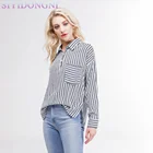 Wholesale Womens Boutique Clothing Women Stripe Blouse Office Tops