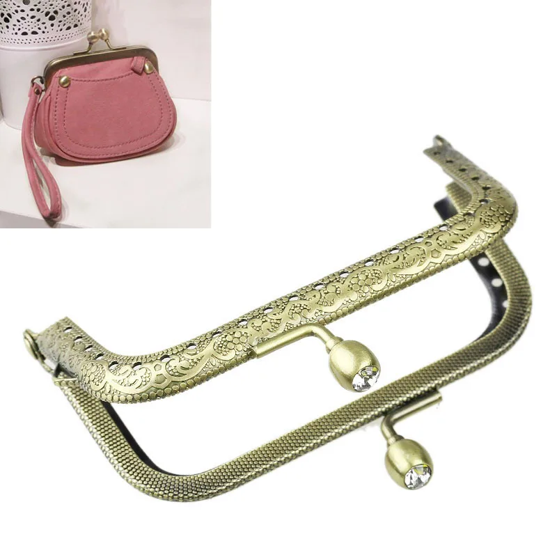 3PCs High Quality Metal Purse Bag Frame Kiss Clasp Lock Bronze Tone 9cm x6.3cm B31680