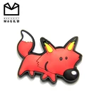 soft pvc rubber fox personalized printed fridge magnets custom sticker