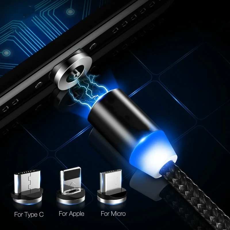 High quality Nylon cable for iphone cable magnetic 2.1A fast charge cable magnetic charge cable for Android /iOS/ Type-C - ANKUX.COM