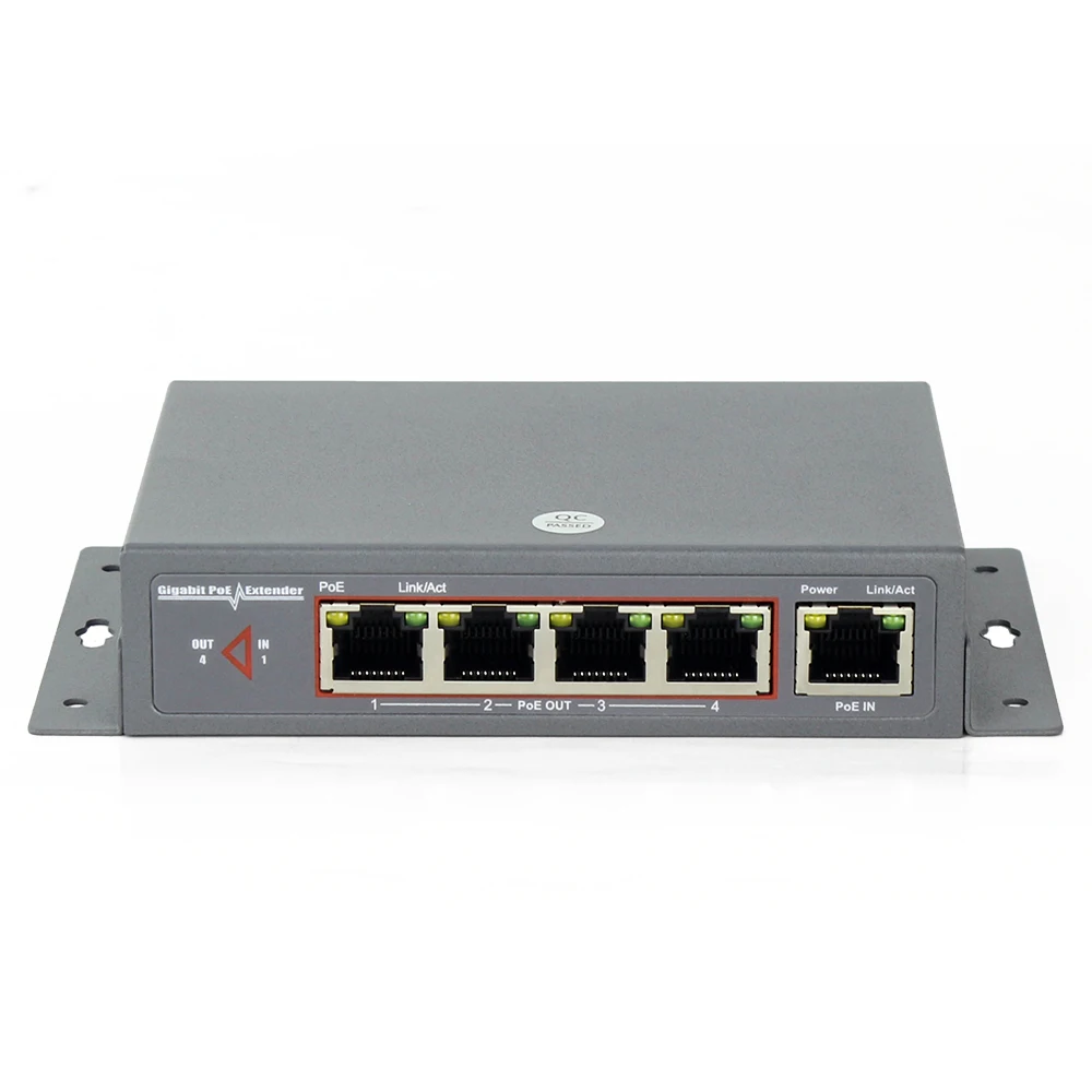 Switch –65W– 802.3at BV-Tech 5 Port Gigabit PoE A 4 PoE+1 Ethernet Uplink