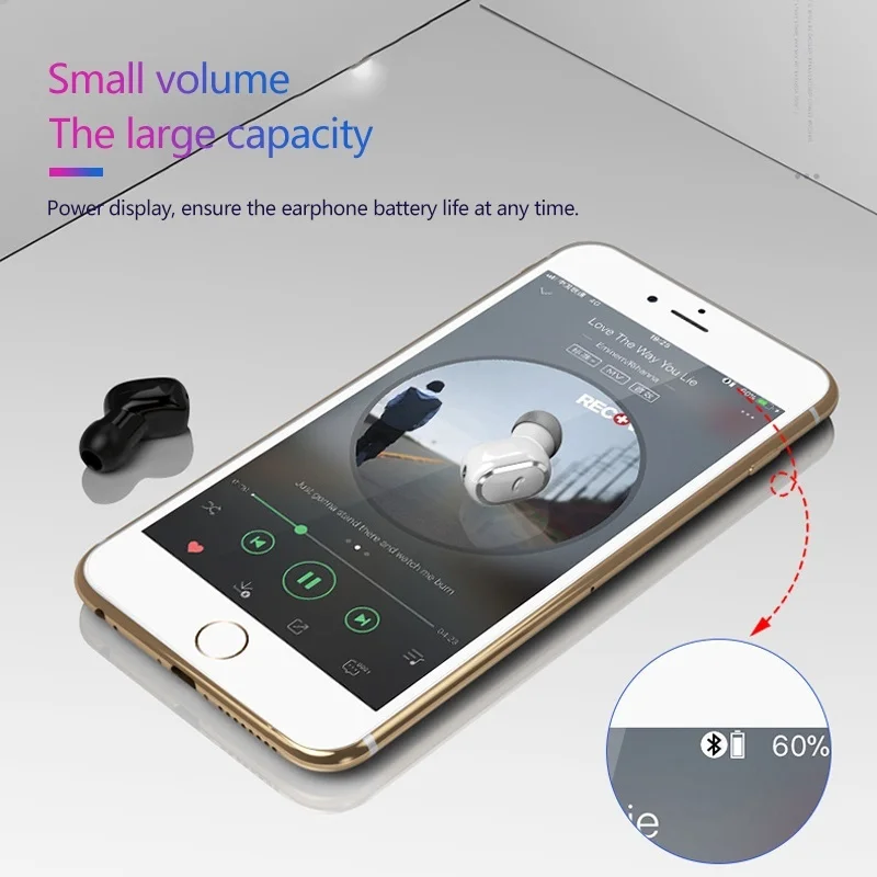 BT 5.0 Wireless Earphone HiFi 5D Stereo Mini Earbuds with Mic Sport Earphone In Ear - ANKUX.COM