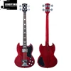 Wholesale China Supplier Factory Price 4 Strings SG Style Electric Bass Guitars