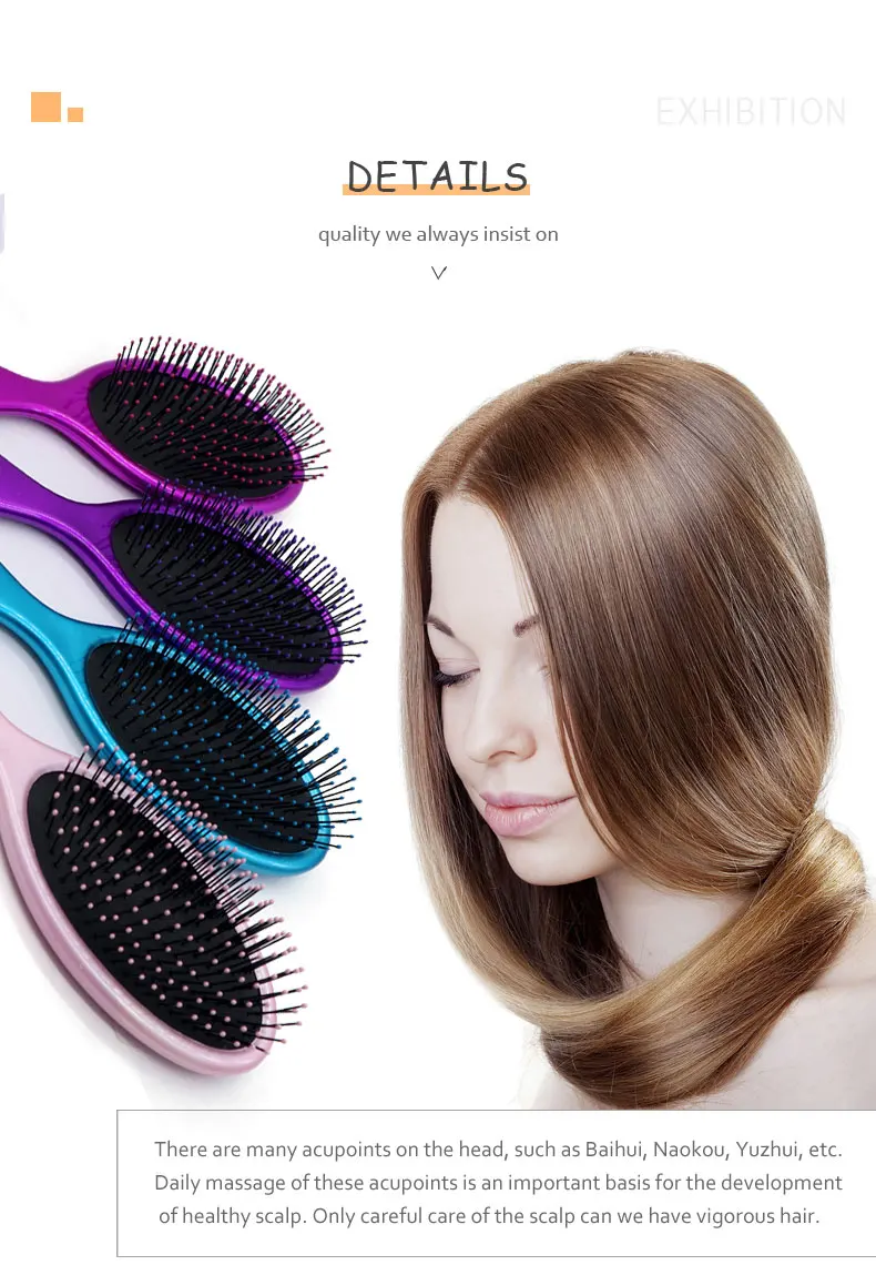 good quality fashion beautiful hair brush professional massage