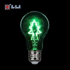 クリスマス Led ライト E26 E27 赤緑漫画スターツリーガラス RGB 2 ワット A60 A19 装飾エジソンランプ Led フィラメント電球ライト