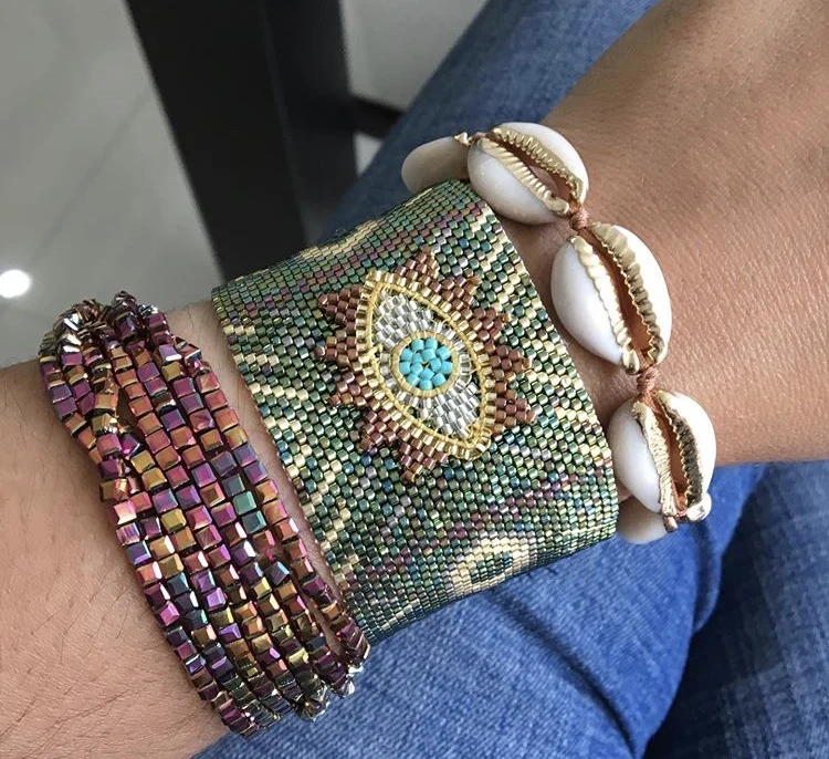 2019 explosion models Japan Miyuki fashion handmade bracelet big eyes pattern shell bracelet
2019 explosion models Japan Miyuki fashion handmade bracelet big eyes pattern shell bracelet