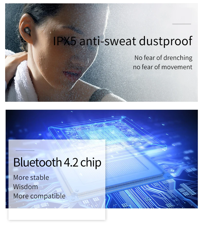 Drop Magnetic Charging Base Tws Stereo Headphone Mini In-Ear Wireless Earphone Earbuds - ANKUX.COM