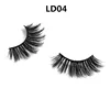 Cosmetic silk false eyelash with fashion empty eyelash packaging box with reasonable price synthetic eyelashes LD04