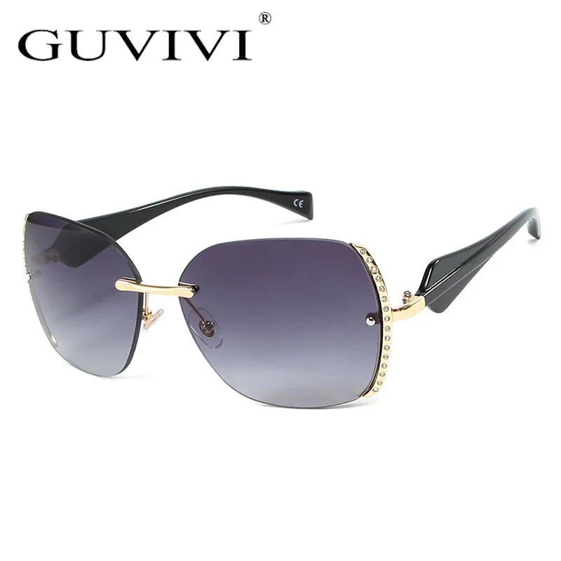 GUVIVI Sunglasses 2019 fashionable high quality rimless Retro Luxury sunglasses women
GUVIVI Sunglasses 2019 fashionable high quality rimless Retro Luxury sunglasses women