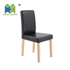 (SUN-P-M) Wholesale wood hot selling hotel PU Cover wooden legs dining chair