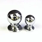 China Manufacturer hand knob Glass Door Round Knobs round zinc knobs chrome kitchen cabinet handle WN04