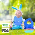 Promotion Quality Waterproof Silicone Baby Bibs Cartoon Soft Infant Feeding Baby Kids Toddler Bibs