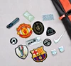 Factory make heat transfer rubber silicone badge with sewing line custom 3d clothing silicone garment labels