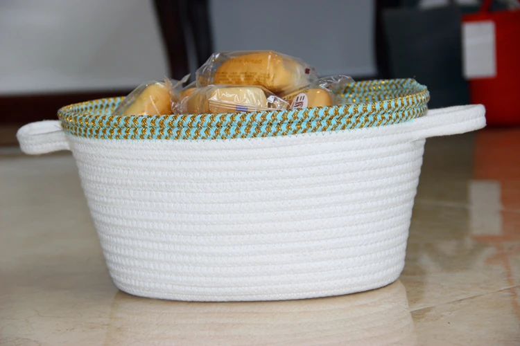 hot selling high quality eco-friendly cotton rope bread basket