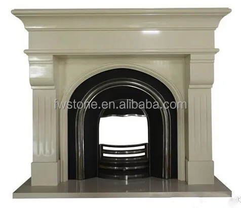 Indoor Decorative Easy Cleaning Polished Chinese Marble Fireplace