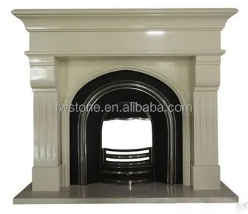 Indoor Decorative Easy Cleaning Polished Chinese Marble Fireplace