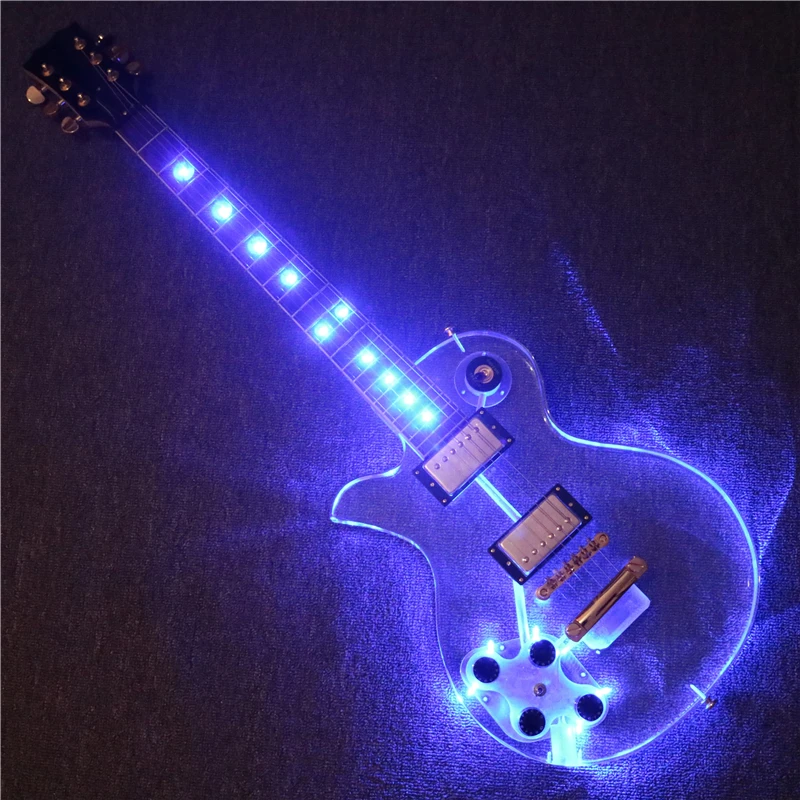 Afanti Music Acrylic Body Left hand Electric guitar with Blue LED lights (PAG-114)
Afanti Music Acrylic Body Left hand Electric guitar with Blue LED lights (PAG-114)