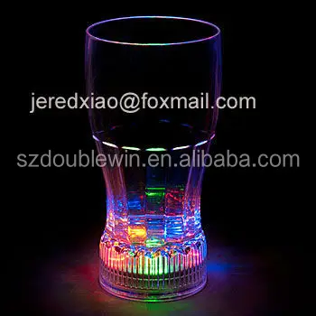 promotional plastic drinking glass flash mugs and led beer cups