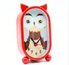 Cartoon kids owl shape iron table alarm clock
