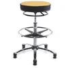 Nice Yellow Round bar stool 450MM base Polishing 260MM lift Barstool Chair Manufacturer