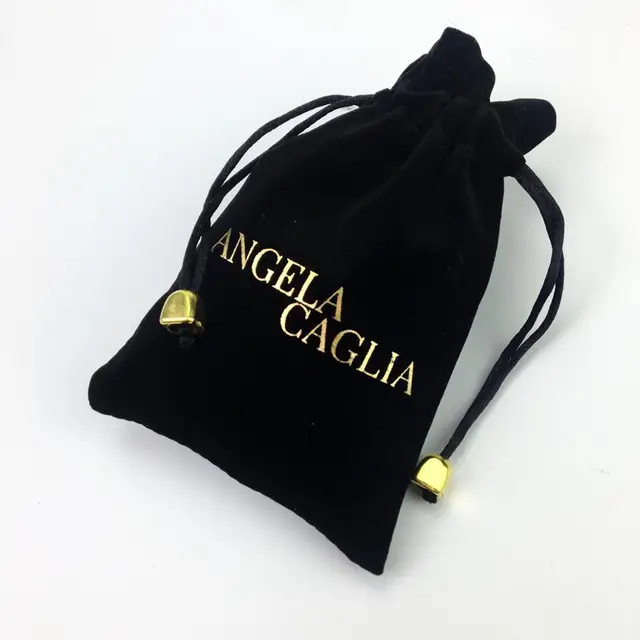 custom printed velvet drawstring pouch fabric gift bags