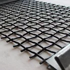 High carbon steel 65mn Crimped wire mesh aggregate screen cloth with V hooked edges